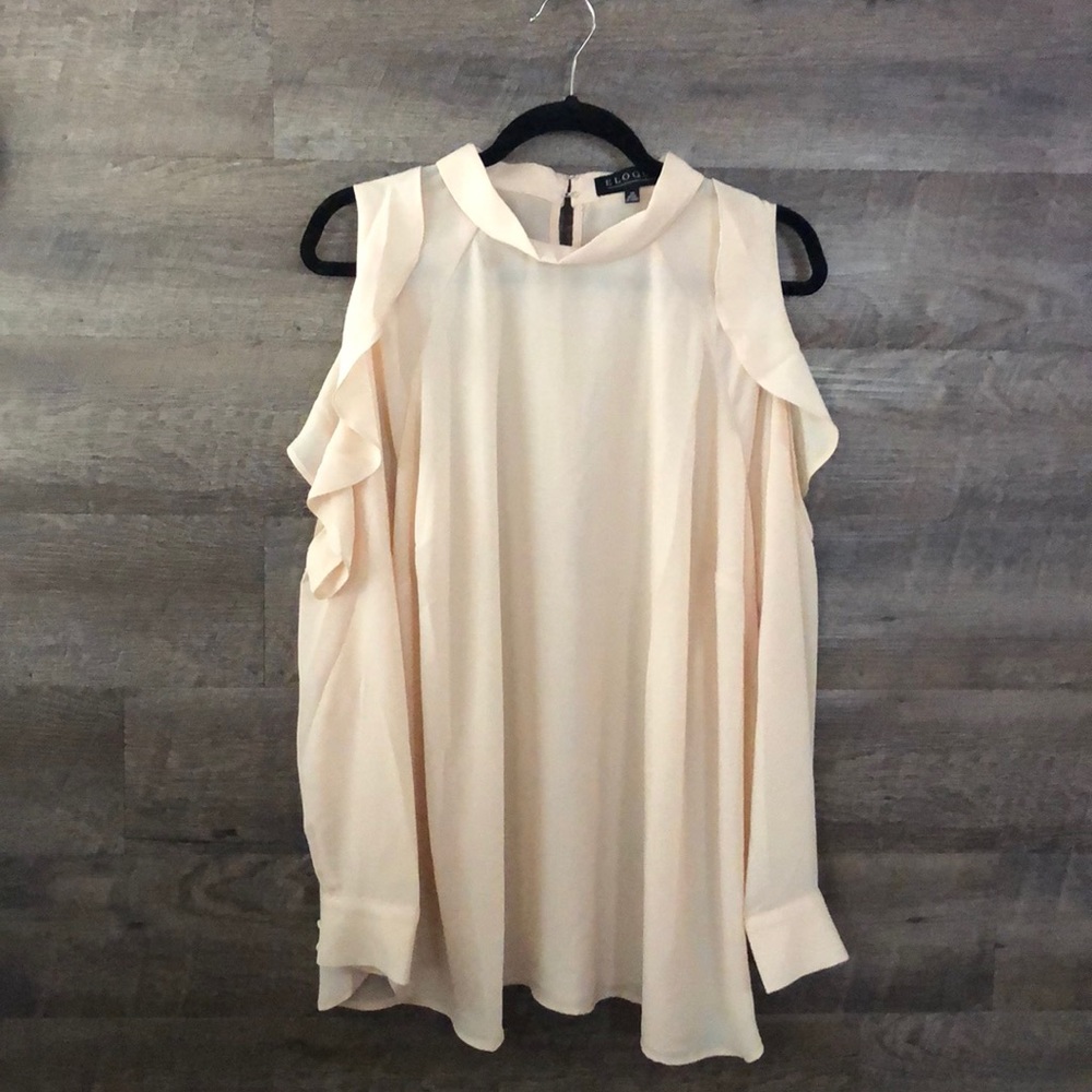 Eloquii High Neck Cold Shoulder Blouse sz 20